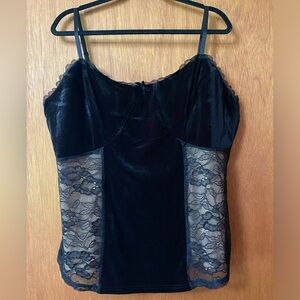 NWT - City Chic x Starling Reine Velvet & Lace Tank Top